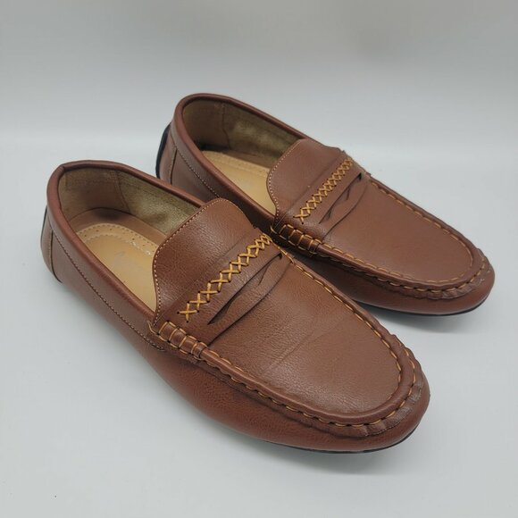 American Exchange Flat Comfort Slip On Size 6 Brown‎ Womens Loafers - Picture 1 of 7